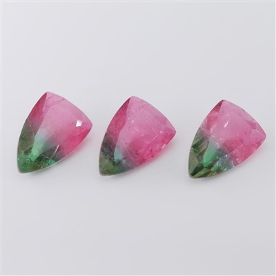 Trillion Cut Vibrant Green Pink Synthetic High Quality BX21 Fusion Stone
